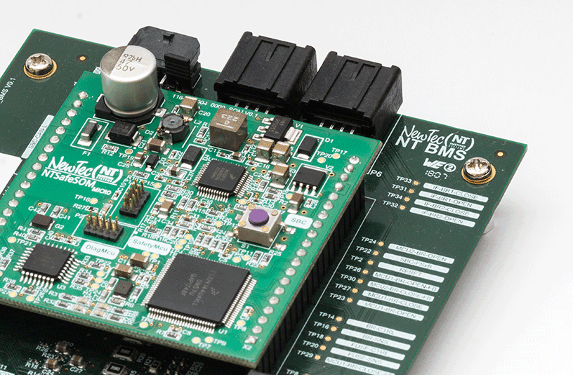 Nahaufnahme eines Batterie-Management-Systems